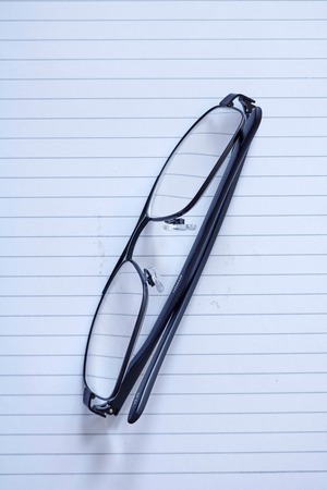 A studio photo of reading glassesの写真素材