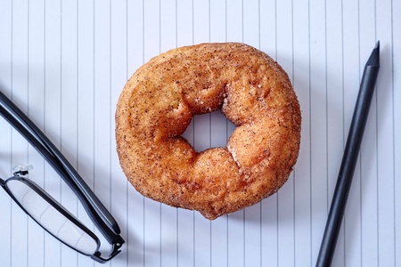A studio photo of donutsの写真素材