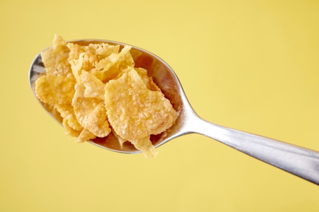 A studio photo of breakfast flakesの写真素材