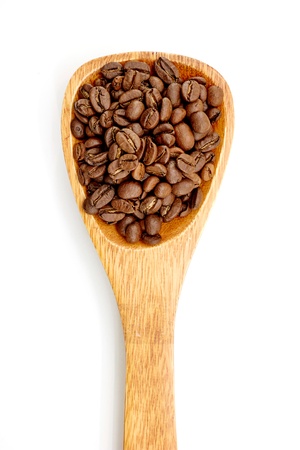 A close up studio photo of roasted coffee beansの写真素材
