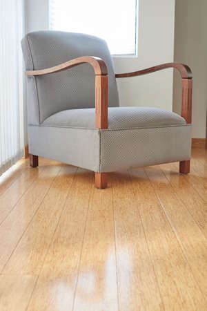 A studio photo of an antique armchairの写真素材