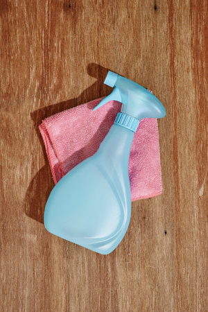 A studio photo of domestic cleaning products