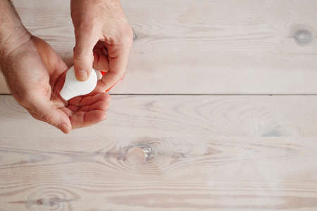 A studio photo of hand sanitiserの写真素材