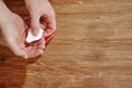 A studio photo of hand sanitiserの写真素材