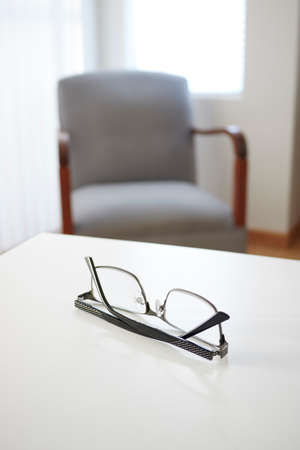A studio photo of reading glassesの写真素材