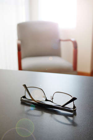 A studio photo of reading glassesの写真素材
