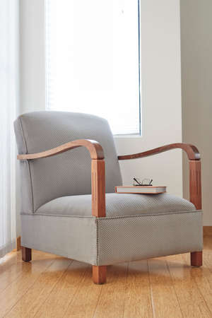 A studio photo of an antique armchairの写真素材