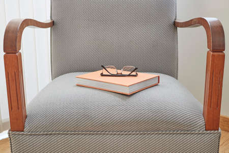 A studio photo of an antique armchairの写真素材