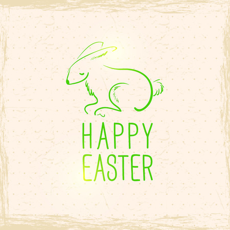 Easter rabbit Vintage backgroundのイラスト素材