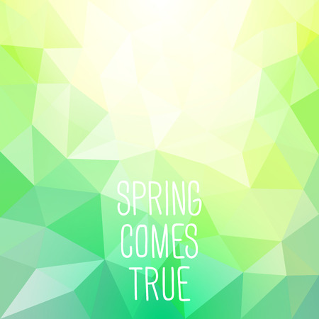 'Spring comes true' abstract polygonal backgroundのイラスト素材