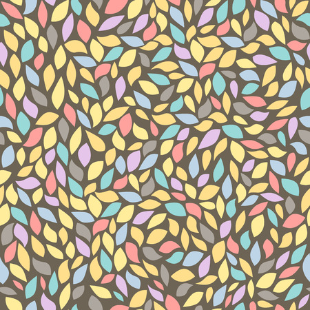Abstract Leaves Seamless Background. Hand drawn. Seamless pattern can be used for wallpaper, pattern fills, web page background, surface texturesのイラスト素材