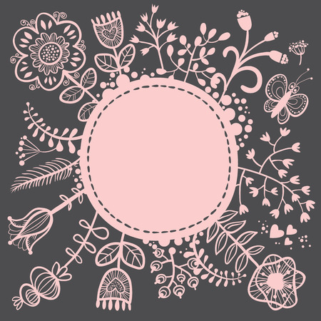Floral lacy background.  can be used as creating card, wedding invitation, birthday, valentine's day and other holiday and summer or spring background.のイラスト素材