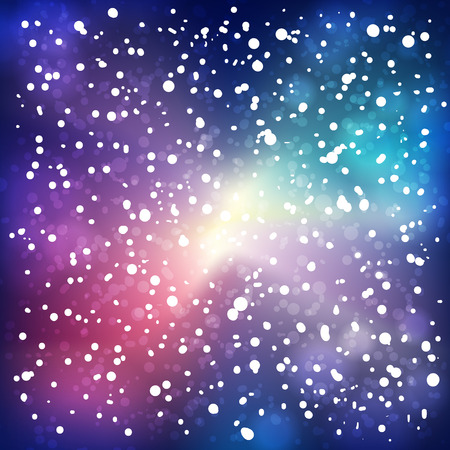 Night snow on space backgroundのイラスト素材