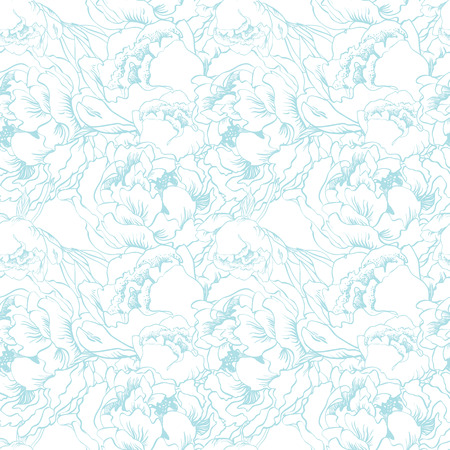 Floral seamless texture, endless pattern with flowers. White background. Seamless pattern can be used for wallpaper, pattern fills, web page background, surface texturesのイラスト素材