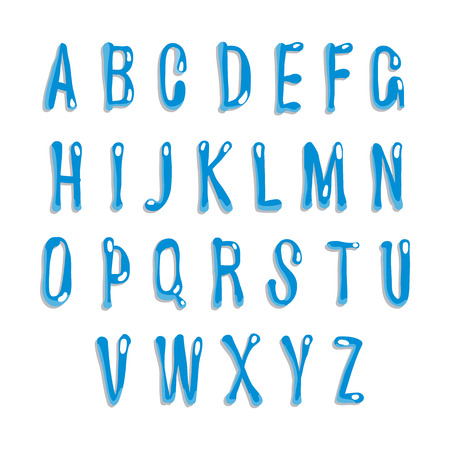 Alphabet cartoon letters.のイラスト素材