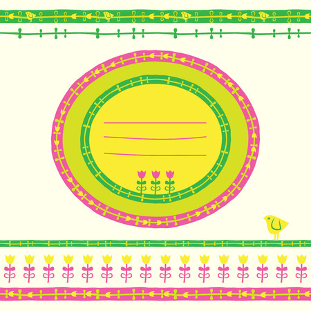 Set of cartoon borders. のイラスト素材