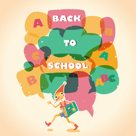 Back to school speech bubble.のイラスト素材