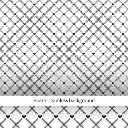 Heart seamless diagonal background.のイラスト素材