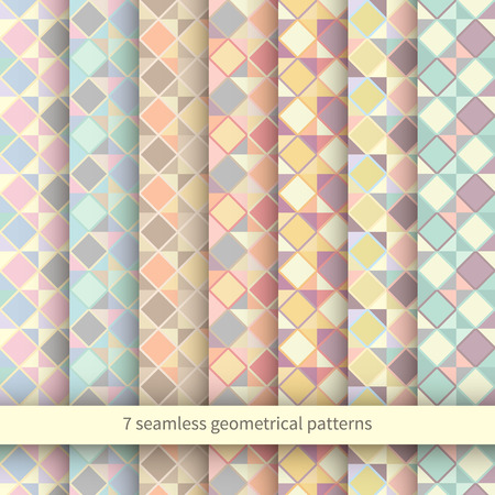 Set of Seamless Argyle Sweater Backgroundsのイラスト素材