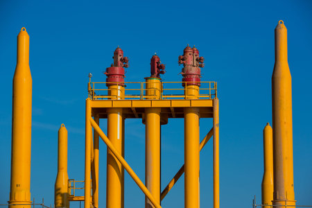 Top of oil rig jacket