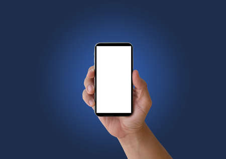 back side of thoughtful child girl on white background. Hold pen writing on blank  space text.の写真素材