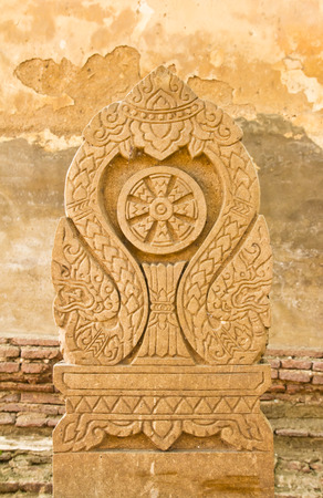 Bai Sema, the symbol indicates the territory of Buddhist templesの写真素材