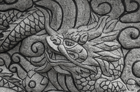 Marble dragon statueの写真素材