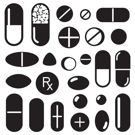 Pills and capsules iconのイラスト素材