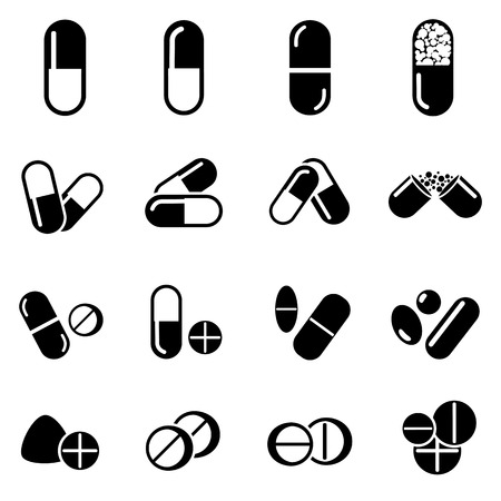 Pills and capsules iconのイラスト素材
