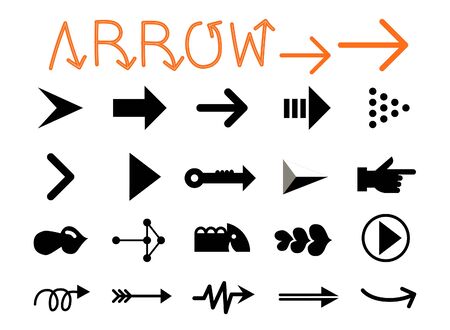 Set of Arrows on White Backgroundのイラスト素材