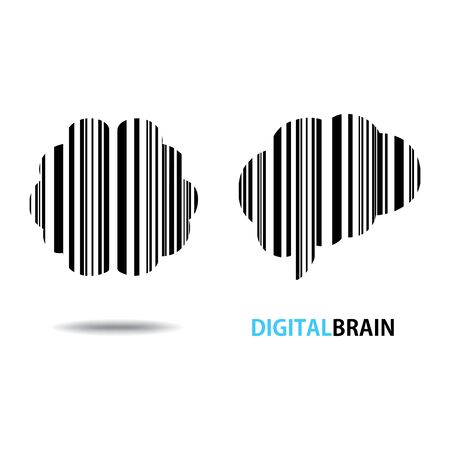 Design conceptual Brain, Vector Illustration on white backgroundのイラスト素材