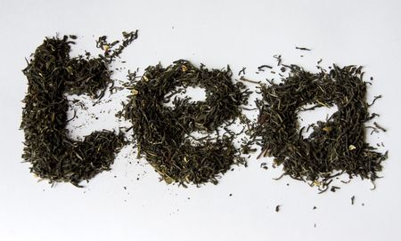 Word 'Tea' of Green Teaの写真素材