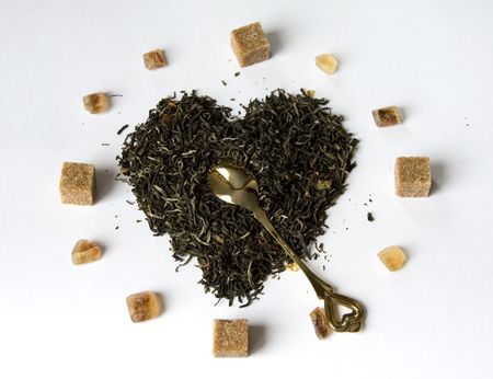 Green Tea Figure of Clockの写真素材