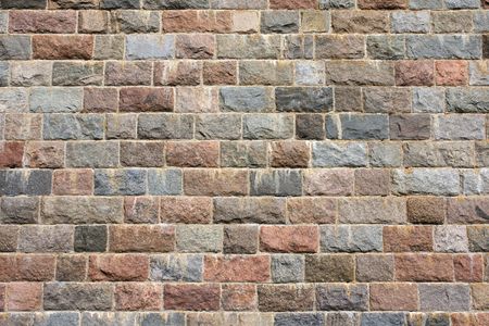 Wall of dirty granite blocksの写真素材