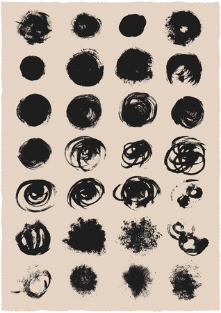 Set of black blotsのイラスト素材