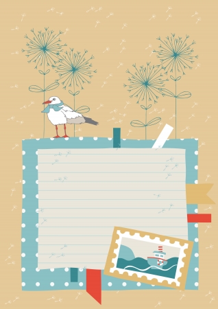 Illustration of empty page from diaryのイラスト素材