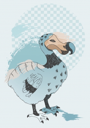 Illustration of blue Dodoのイラスト素材