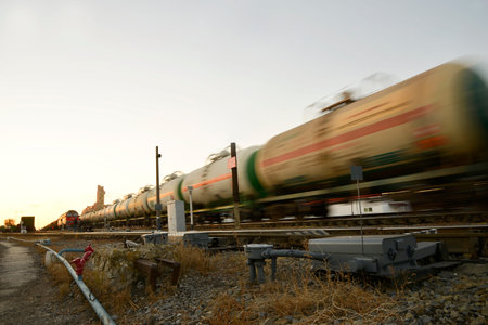 Freight the train locomotive in Rostov, Russia