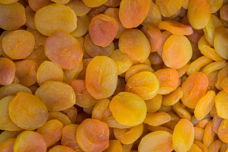 Heap of dried apricotsの写真素材