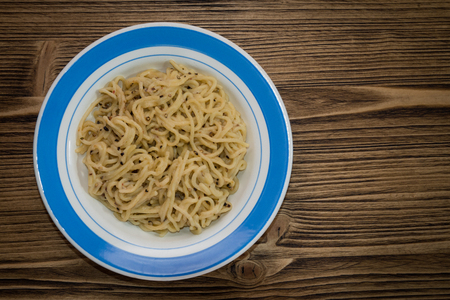 Plate of delicious spaghetti Bolognaise or Bologneseの写真素材