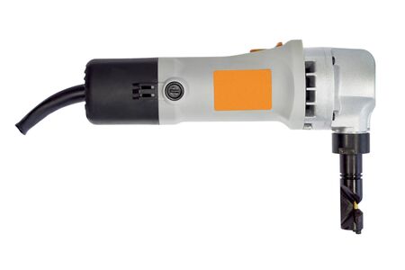 electric cutter for wires with a white body isolatedの写真素材