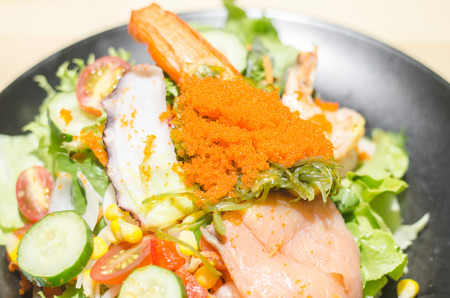 Seafood wasabi saladの写真素材