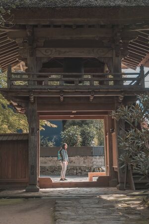 Yufuin, Oita, Kyushu, Japan - October 14, 2018 : Bussanji temple in Yufuin, Kyushu, Japanのeditorial素材