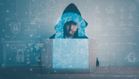 Data Security system concept, hacker attack artificial intelligence, innovation technology, cloud...