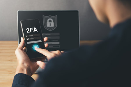 Data Security system concept, Business man use mobile phone with security icon and 2FA screen, innovation technology, cloud computing, internet network communicationの写真素材