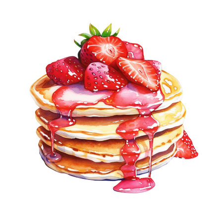 Watercolor painting of cupcake clip art. Bakery dessert.white  background.AI generated, Generative AI.の素材