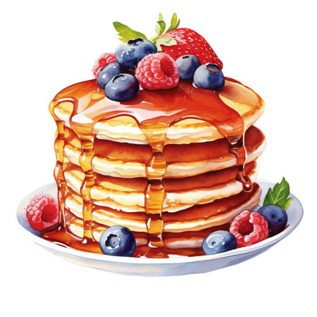 Watercolor painting of cupcake clip art. Bakery dessert.white  background.AI generated, Generative AI.の素材