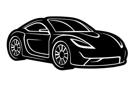 sport car, race car icon vector illustration icon flat style isolate on backgroundのイラスト素材