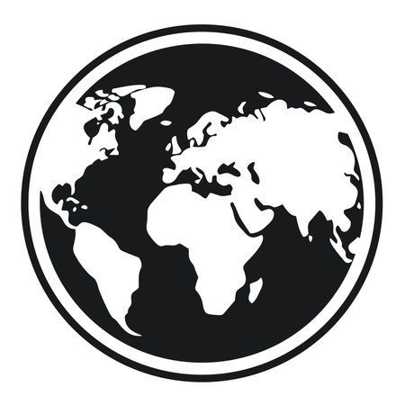 Earth globe icon vector illustration icon flat style isolate on backgroundのイラスト素材