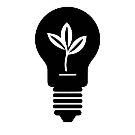 Eco light bulb with tree inside icon vector illustration icon flat style isolate on backgroundのイラスト素材